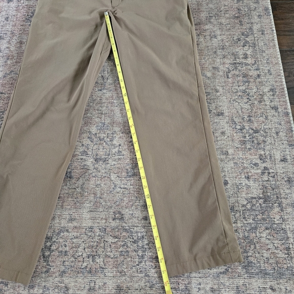 Lululemon 34x32 ABC Classic Pant Chino Casual Khaki Tan Artifact Warpstreme - Picture 4 of 8